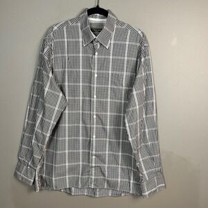 Canali Shirt Men's XL Button Down Plaid Check Long Sleeve ITALY